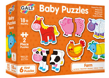 Galt - Baby Puzzles - Farm - 2pcs
