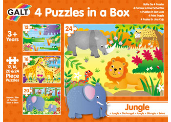 Galt - 4 Puzzles in a Box - Jungle