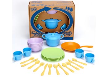 Green Toys - Recycled Plastic Cookware and Dining Set - 26 pieces