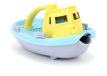 Green Toys - Tug Boat - Grey/Yellow/Turquoise 
