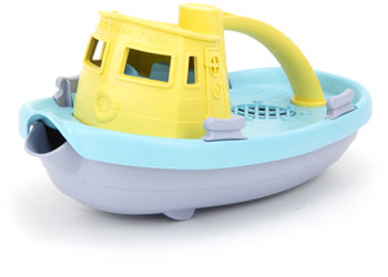 Green Toys - Tug Boat - Grey/Yellow/Turquoise 