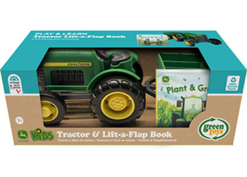 Green Toys - John Deere Tractor & Board Book      