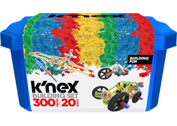 knex - Building Fun Tub 300 pieces 20 builds                                              