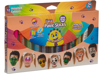 Little Brian Face Paint Sticks Classic 12 pk