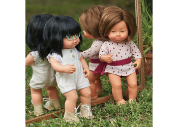 Miniland - Baby Doll - Asian Girl with Glasses 38cm                                       