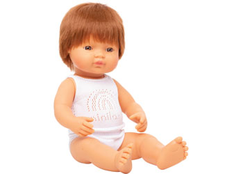 MB Catalogue: Miniland - Baby Doll - Caucasian Redhead Boy 38cm