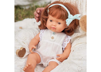 Miniland - Baby Doll - Caucasian Redhead Girl 38cm                                        