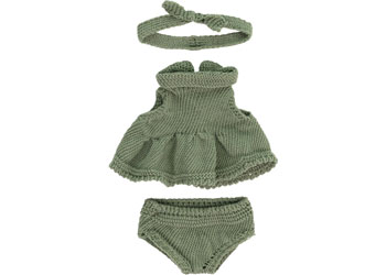 Miniland Dolls: Knitted Doll Outfit 21cm - Sweater & Trousers, Made Of Recycled Materials, For 21cm Baby Doll. Model: Sweater & Trousers In Blue - View #10