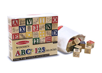 M&D - Wooden Abc123 Blocks