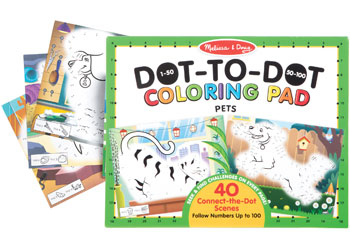 M&D - 123 Dot-to-Dot Coloring Pad - Pets