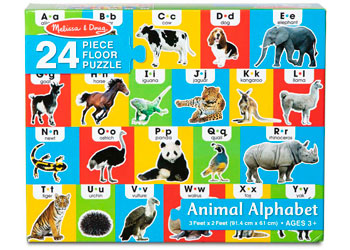 M&D - Animal Alphabet Floor Puzzle - 24pc