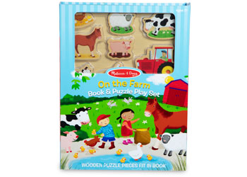 M&D - Book & Puzzle Play Set - On the Farm