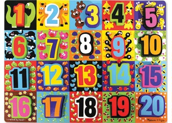 Melissa & Doug - Jumbo Numbers Chunky Puzzle 20 Pieces