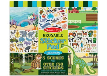 Melissa & Doug - Habitats Reusable Sticker Book