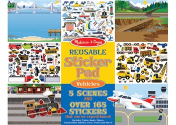 Melissa & Doug Reusable Sticker Pad-Vehicles