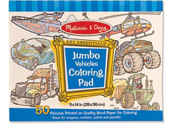 M&D - Jumbo Colouring Pad - Vehicles