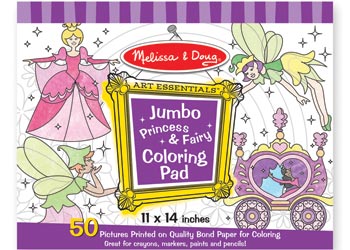 M&D - Jumbo Colouring Pad - Princess & Fairy