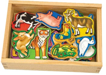 Melissa & Doug - Animal Magnets In A Box of 20