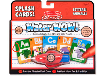 M&D – On The Go – Water WOW! Splash Cards – Letters! Animals!