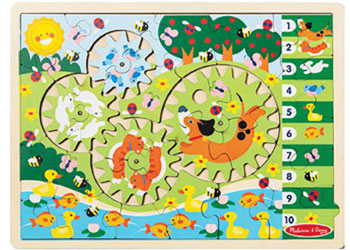 M&D - Wooden Animal Chase Gear Puzzle