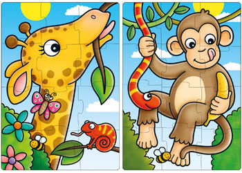Orchard Jigsaw - First Jungle Friends 2 x 12 pc                                           