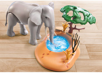 Playmobil - Elephant (with water shoot mechanism) at the water hole                       
