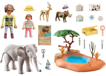 Playmobil - Elephant (with water shoot mechanism) at the water hole                       