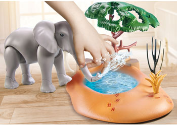 Playmobil - Elephant (with water shoot mechanism) at the water hole                       