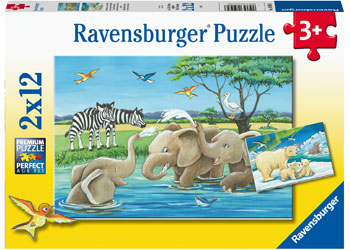 Rburg - Baby Safari Animals Puzzle 2x12pc