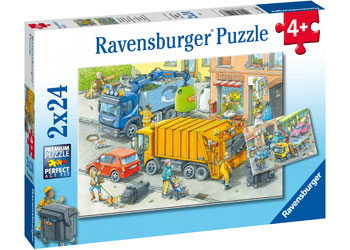 Rburg - Working Trucks Puzzle 2x24pc