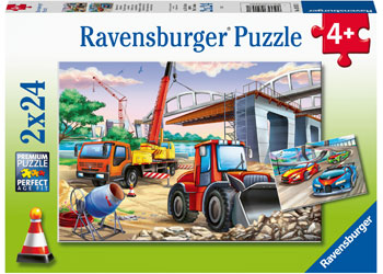Rburg - Construction & Cars Puzzle 2x24pc