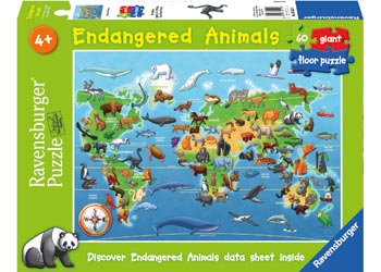 Ravensburger - Endangered Animals Puzzle SuperSize 60pc