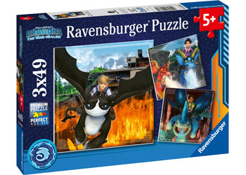 Ravensburger - How to Train your Dragons Realms 3x49pc