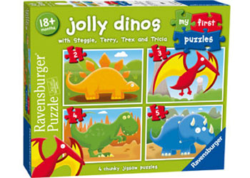 Rburg - Jolly Dinos My First Puzzle 2 3 4 5pc