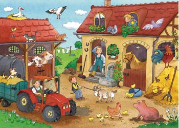 Rburg - Working on the Farm Puzzle 2x12pc