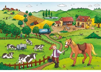 Rburg - Working on the Farm Puzzle 2x12pc