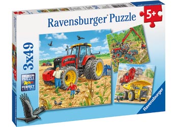 Rburg - Giant Vehicles Puzzle 3x49pc