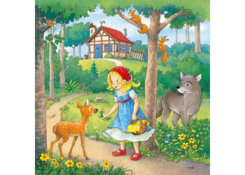 Ravensburger - Rapunzel, Riding Hood and Frog 3x49pc