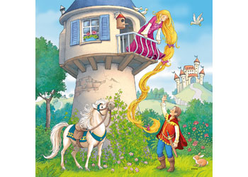 Ravensburger - Rapunzel, Riding Hood and Frog 3x49pc