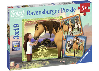 Ravensburger - Spirit Adventure on Horses 3x49pc