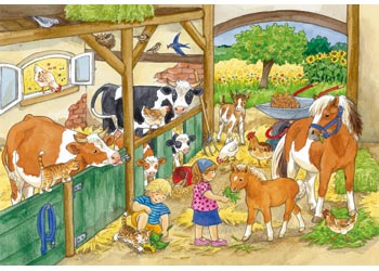 Rburg - Merry Country Life Puzzle 2x24pc