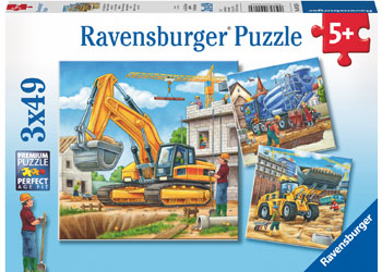Rburg - Construction Vehicle Puzzle 3x49pc