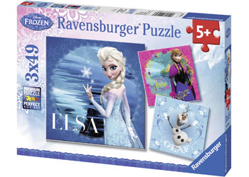 Ravensburger - Disney Frozen Elsa Anna Olaf Puzzle 3x49