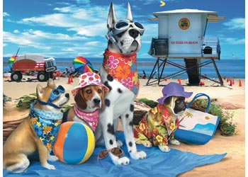 Rburg - No Dogs on the Beach Puzzle 100pc