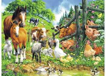 Rburg - Animal Get Together Puzzle 100pc
