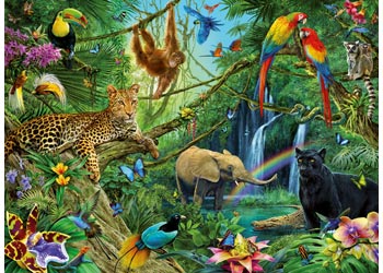 Rburg - Animals in the Jungle Puzzle 200pc