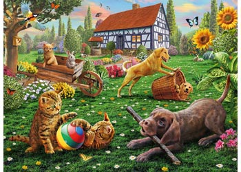 Rburg - Playing in the Yard Puzzle 200pc