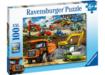 Rburg - Construction Vehicles Puzzle 100pc