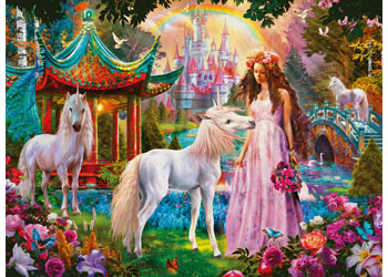 Ravensburger - Princess with Unicorn Puzzle 100pc