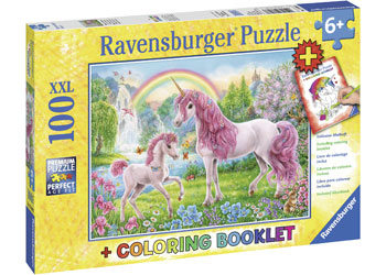 Rburg - Magical Unicorns Puzzle Colour Bk 100pc